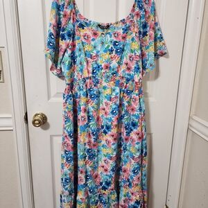 BloomChic Multicolor Floral Dress Size 1X NWT